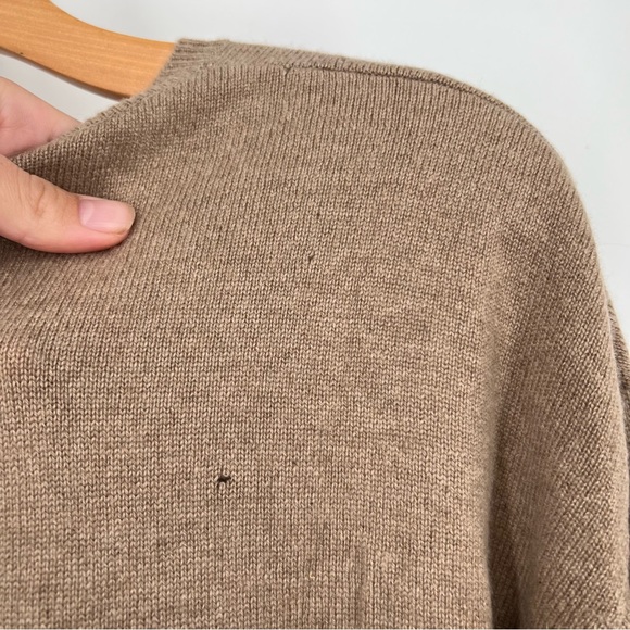 C3 Cashmere Brown Star Print Cashmere Sweater - Picture 6 of 6